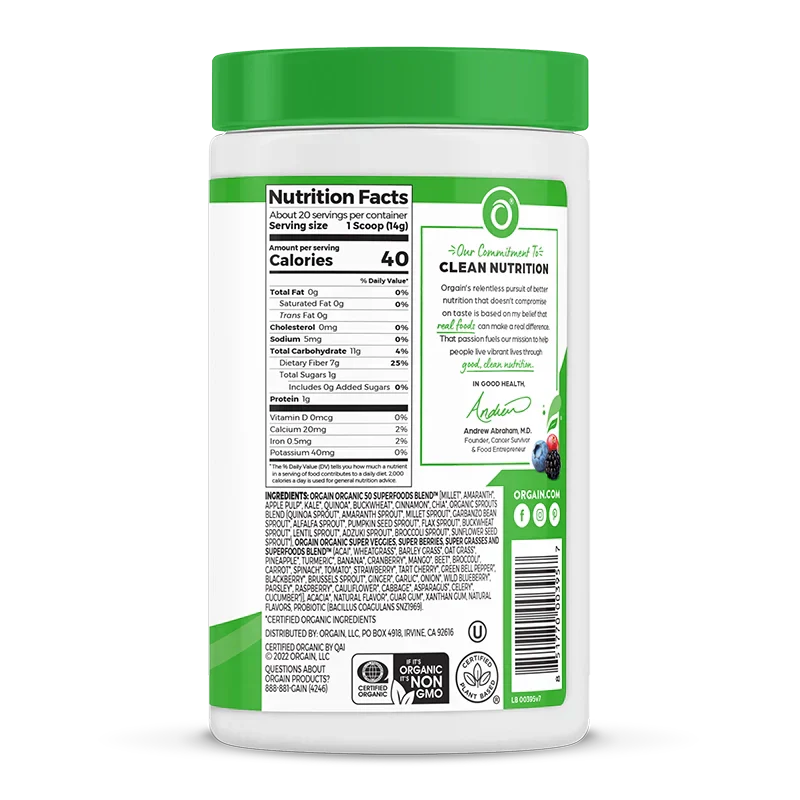 Organic Superfoods Probiotics Powder - Original