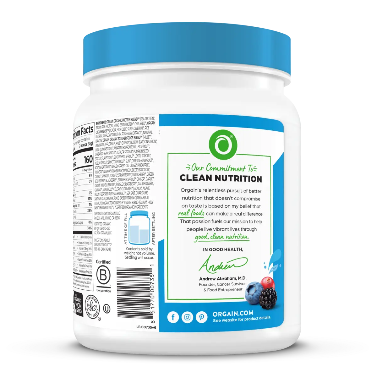 Organic Protein? & Superfoods Plant Based Protein Powder - Vanilla bean