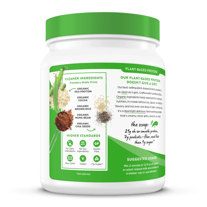 Organic Protein? Plant Based Protein Powder - Creamy Chocolate Fudge