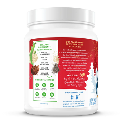 Organic Protein? Plant Based Protein Powder - Peppermint Hot Cocoa