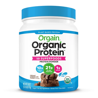 Organic Protein? & Superfoods Plant Based Protein Powder - Creamy Chocolate Fudge